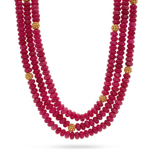 Berry & Bead Triple Strand Necklace