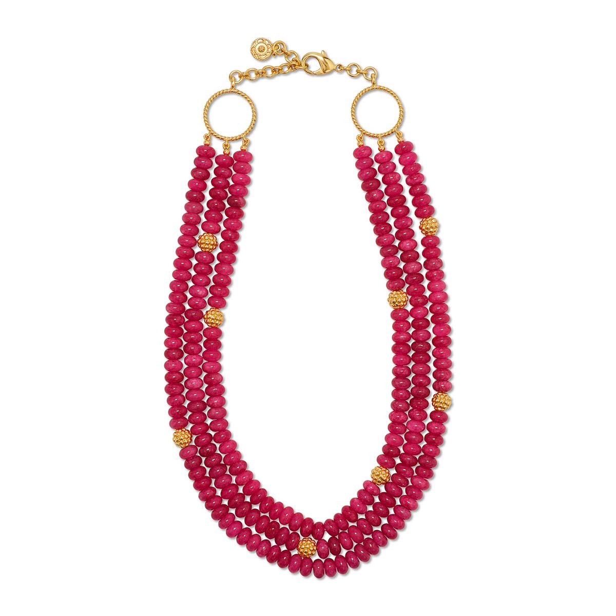 Berry & Bead Triple Strand Necklace