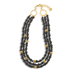 Berry 3" Strand Necklace in Ebony