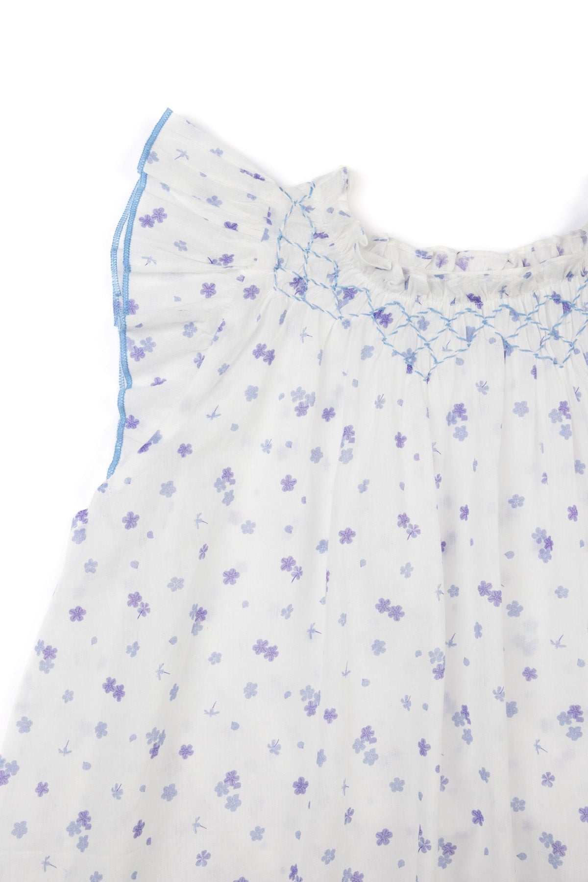 Children’s Zoe Plumbago Smocked Nightdress