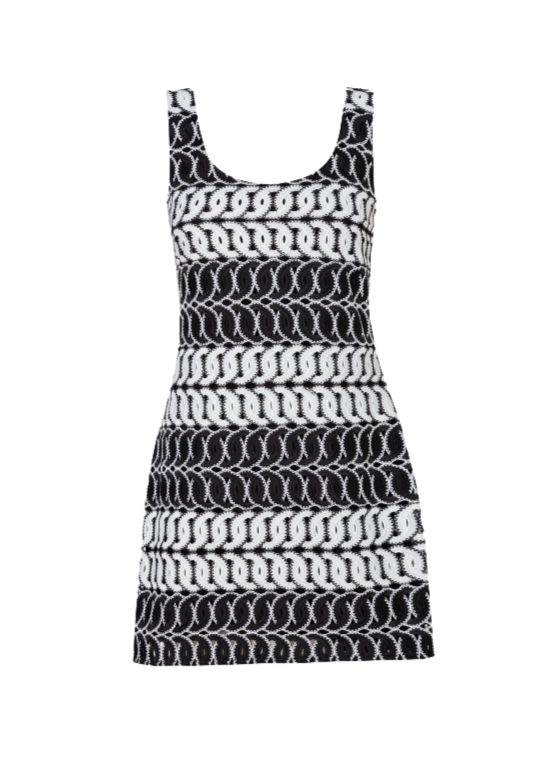 Andino Mini Dress Black/White