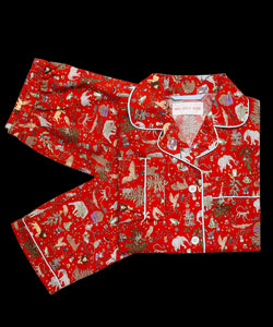 Children’s Liberty of London Holiday Pajama Set in Red