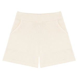 Women’s Cream Knit Shorts