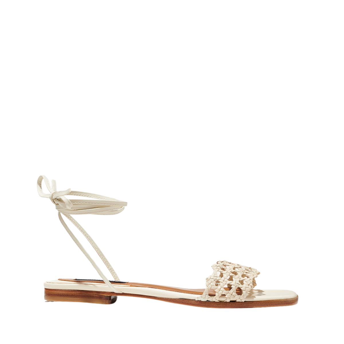 The Soleil Sandal in Ecru Leather