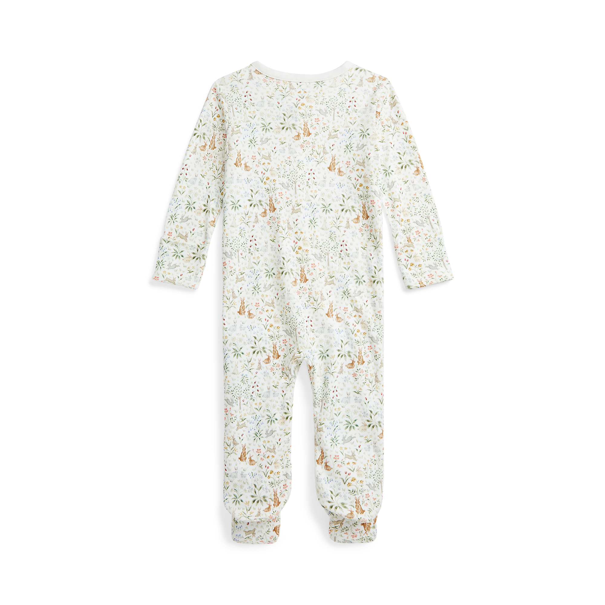 RL Baby x Riley Sheehey Cotton Coverall in Bunny Meadow