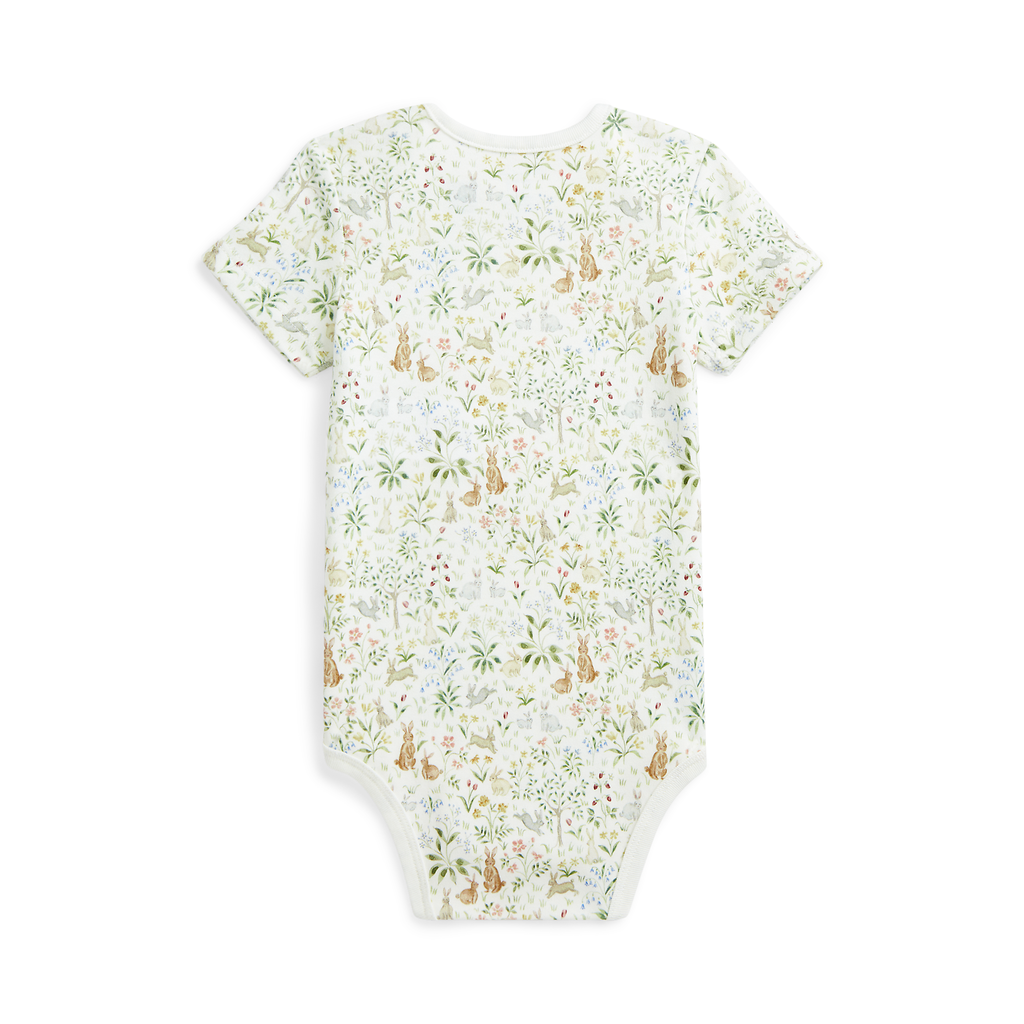 RL Baby x Riley Sheehey Cotton Bodysuit in Bunny Meadow