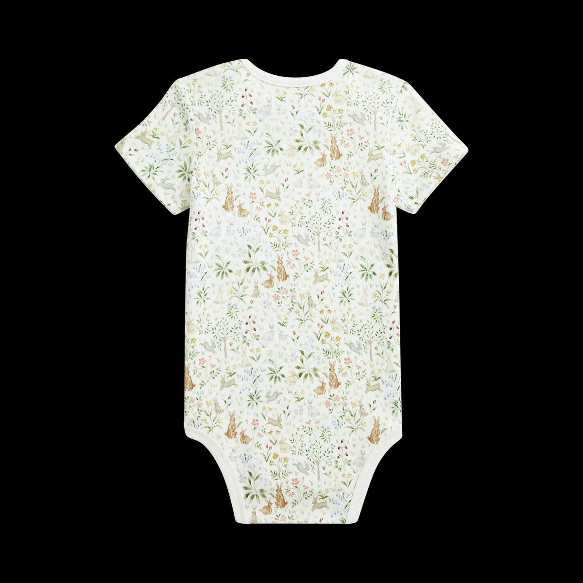 RL Baby x Riley Sheehey Cotton Bodysuit in Bunny Meadow