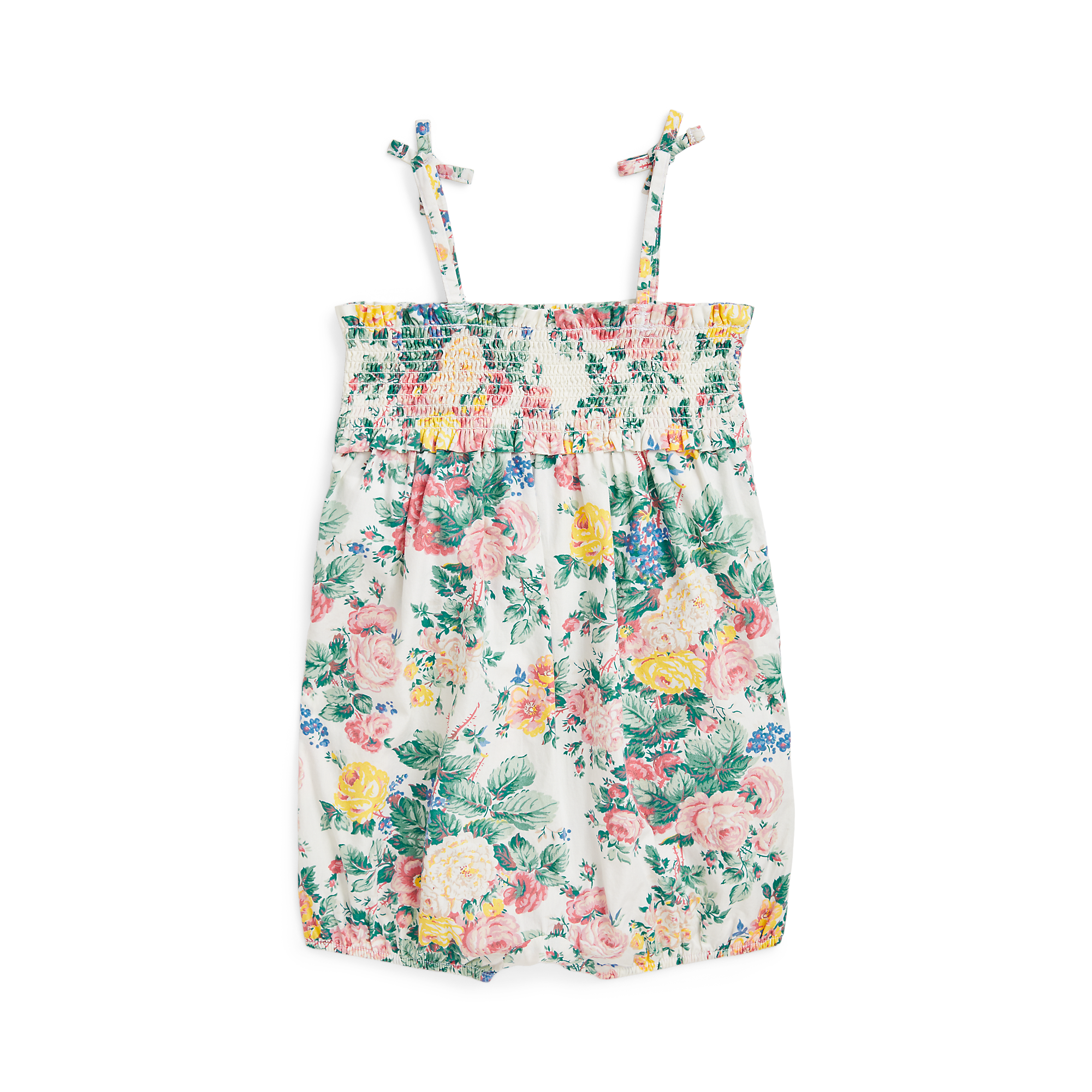 Floral Smocked Cotton Bubble Shortall in Portia Floral