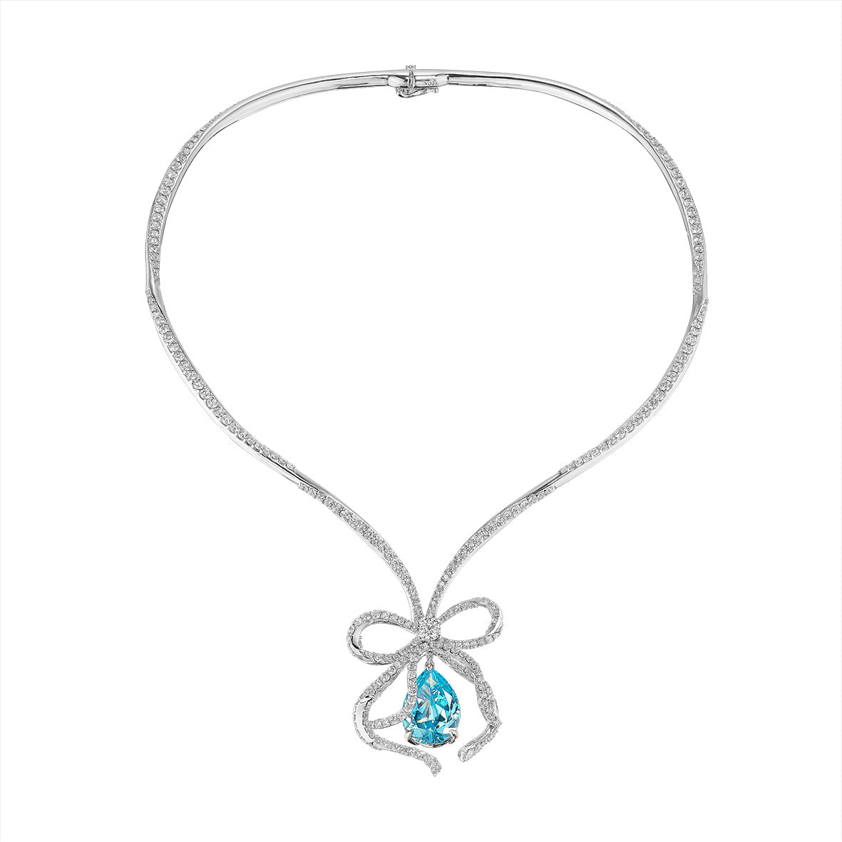 Diamond Bow Necklace