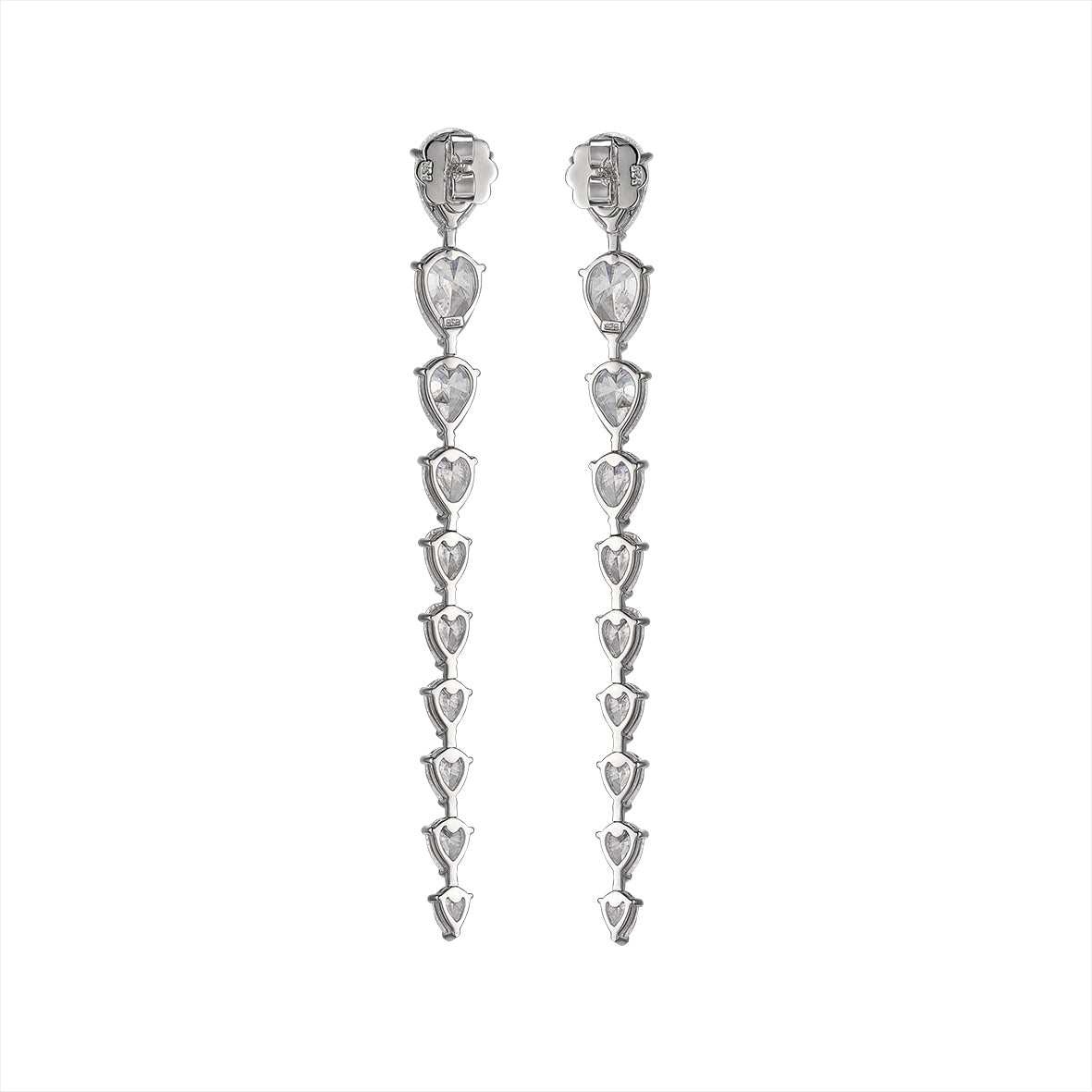 Diamond Nova Earrings. White Gold