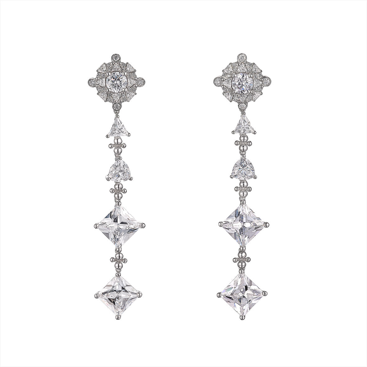 Diamond Tropical Drop Earrings