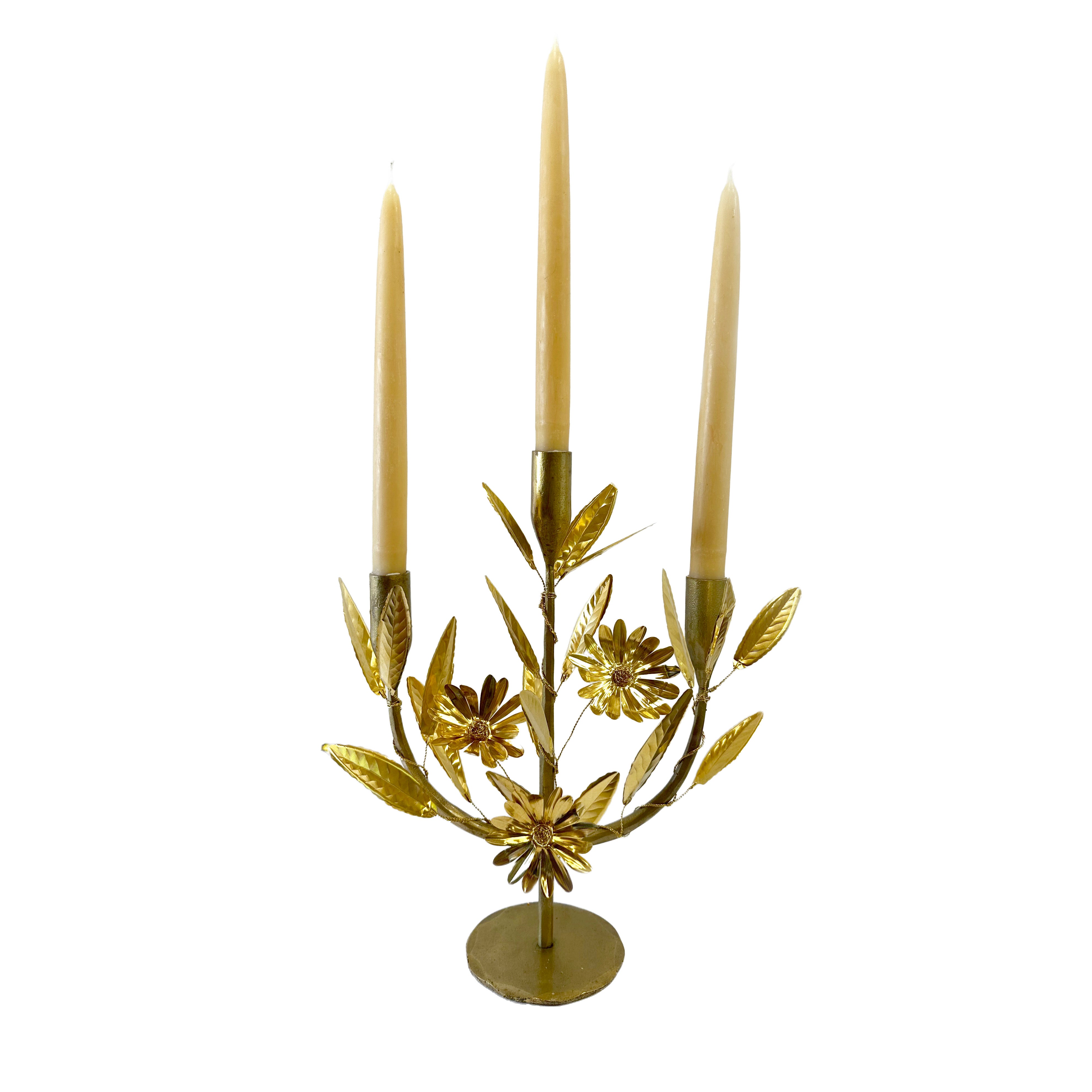 3-Candle Aster Candelabra