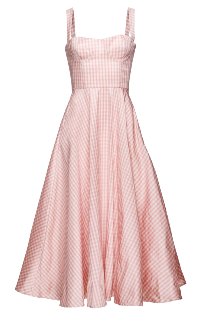 OTM Exclusive: Daphne Dress in Pink Gingham