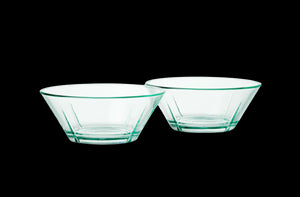 GC Recycled Glass Bowl in Green, Set of 2