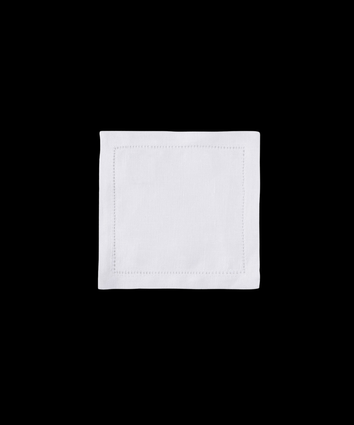 Classic Hemstitch Linen Coaster, Set of 4