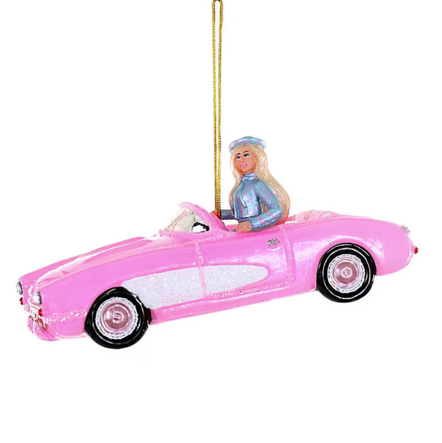 Pink Corvette Ornament