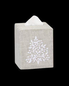 Jardin Classic Linen Boutique Tissue Box Cover in Six Colors