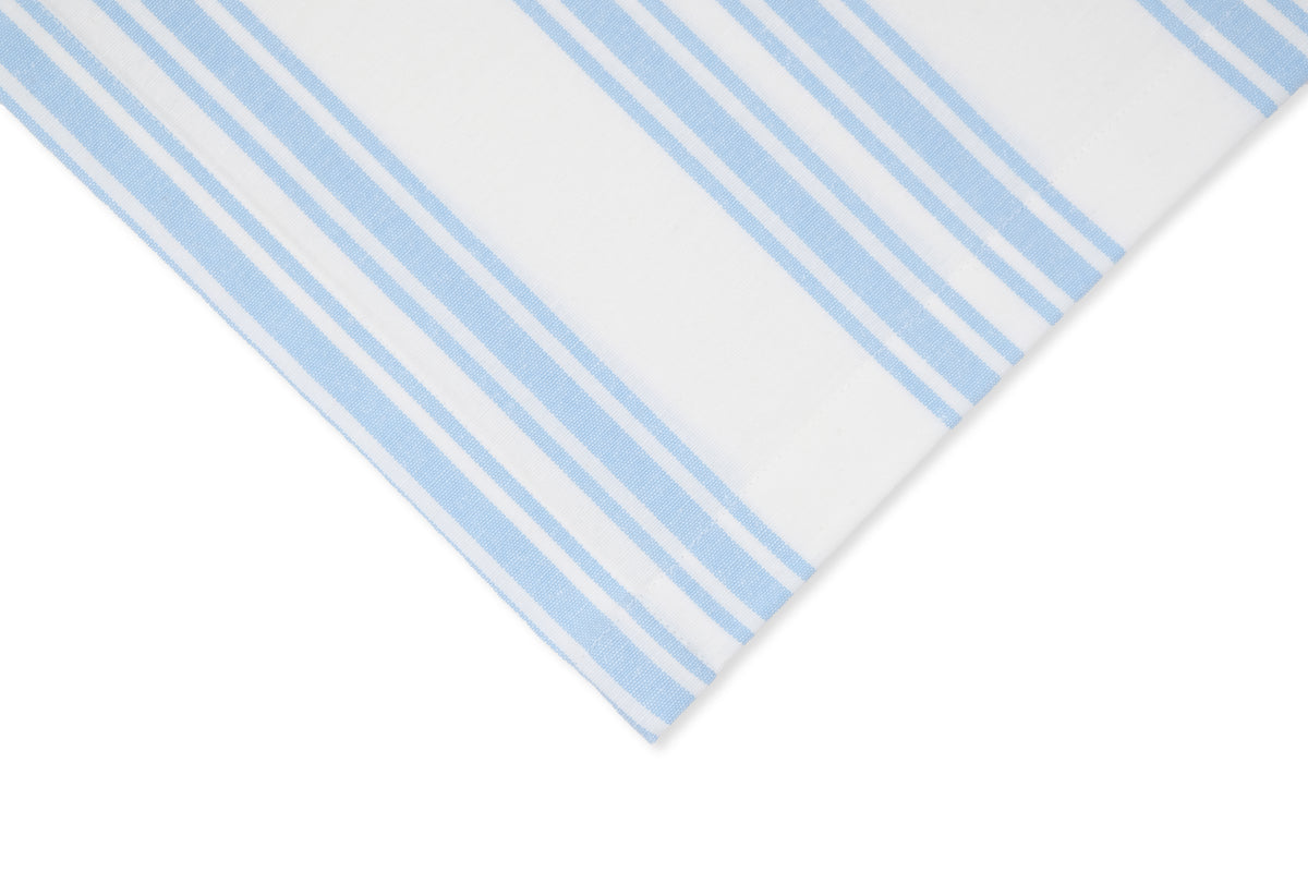 Blue Stripe Cotton Tablecloth, Set of 2