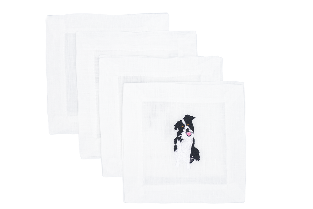 Border Collie Cocktail Napkins