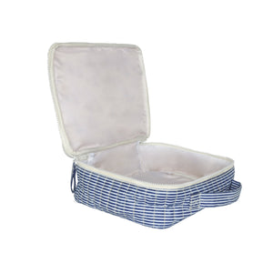 Navy Stripe Coated Lunchbox