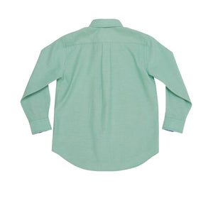 Brooks Button Down in Academy Green with Blue Gingham