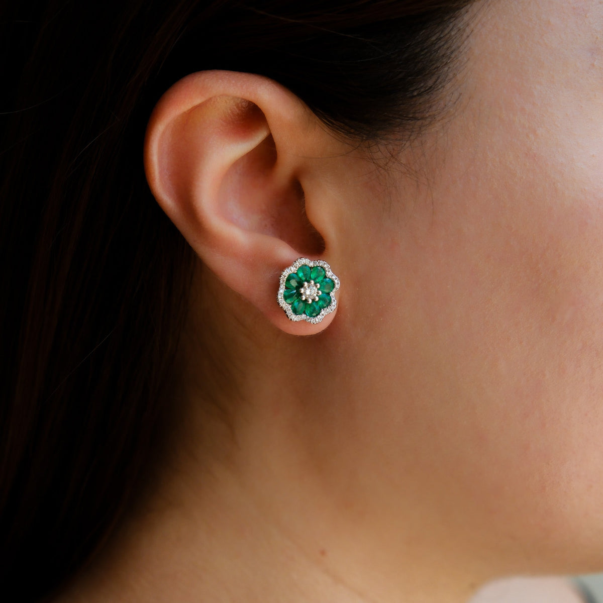 Buttercup Emerald Studs - Jewelry - RUCHI New York