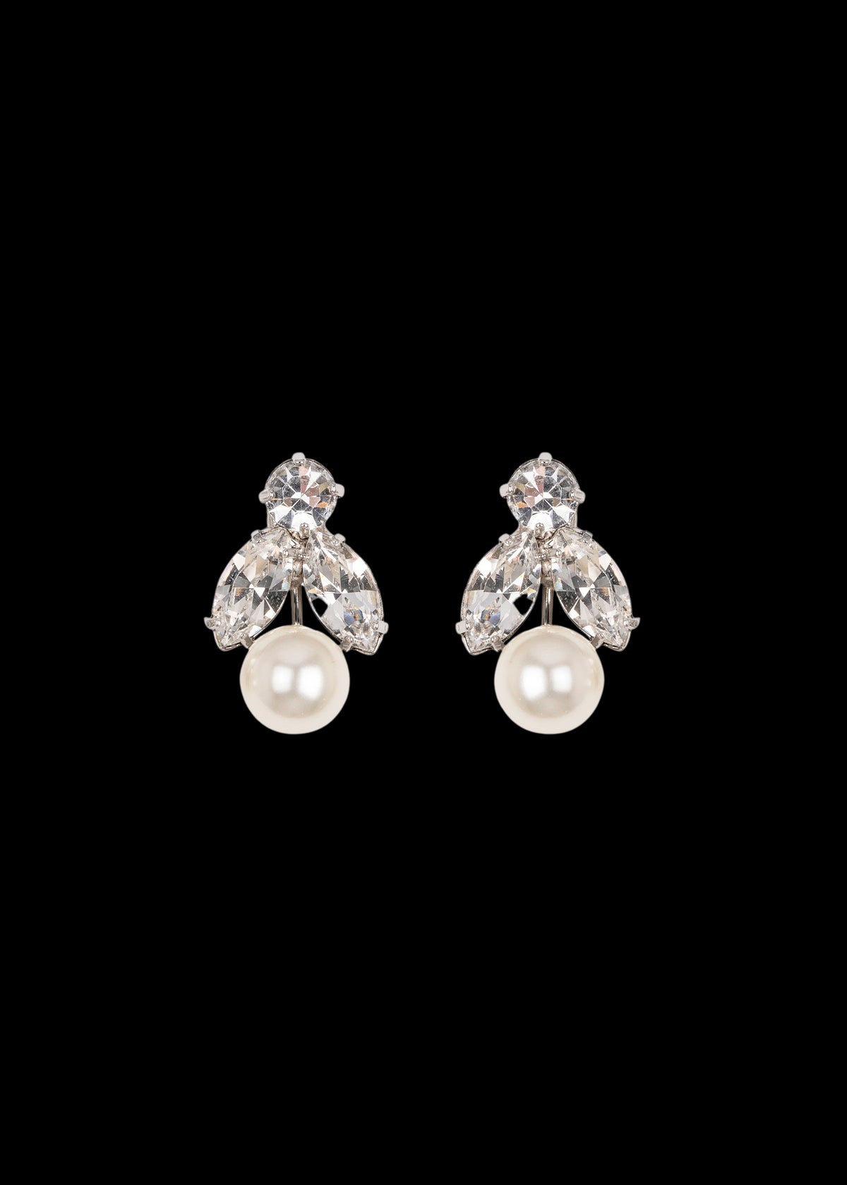 Kaide Earrings in Crystal Pearl