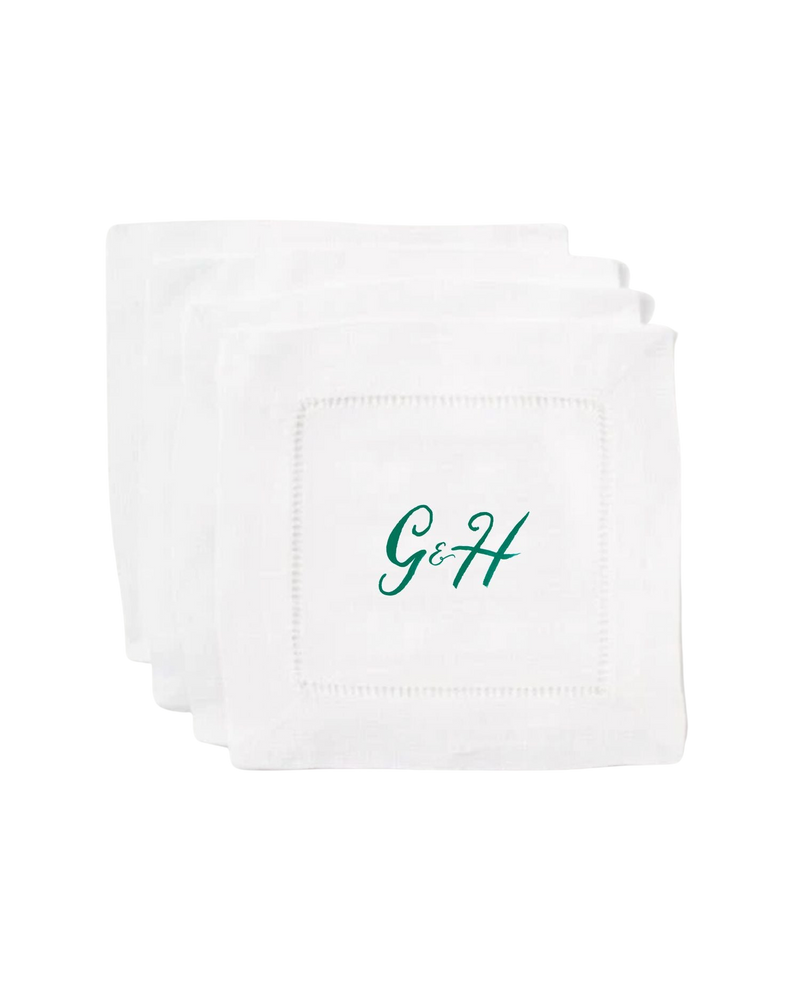 Bespoke Crest Cocktail Napkins, Set of 25