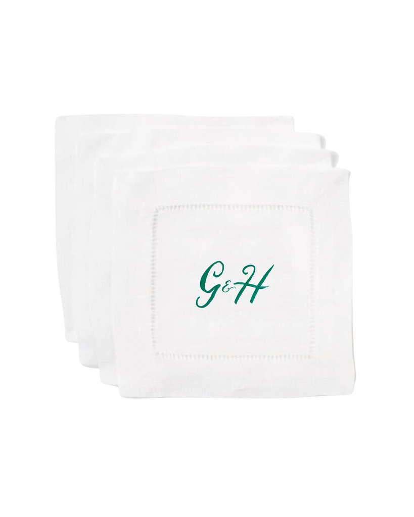 Bespoke Crest Cocktail Napkins, Set of 25