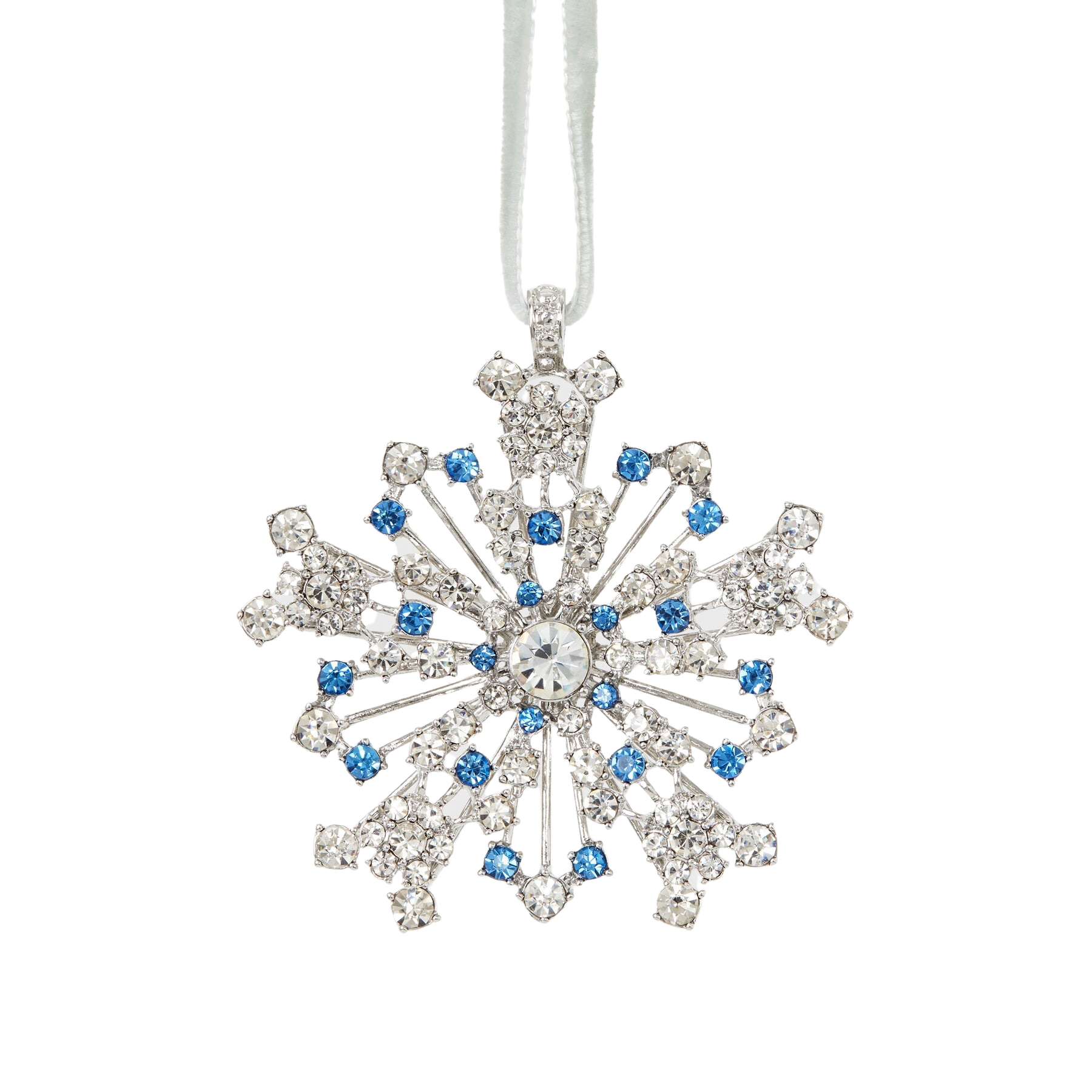 Sparkle Snowflake Ornament in Sapphire