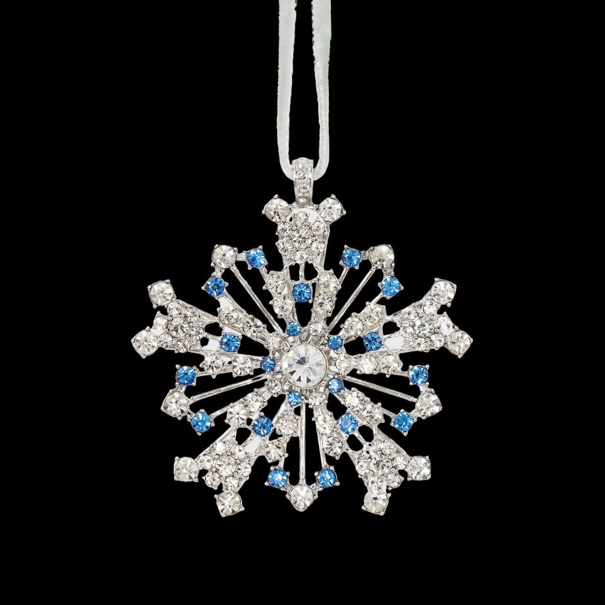 Sparkle Snowflake Ornament in Sapphire