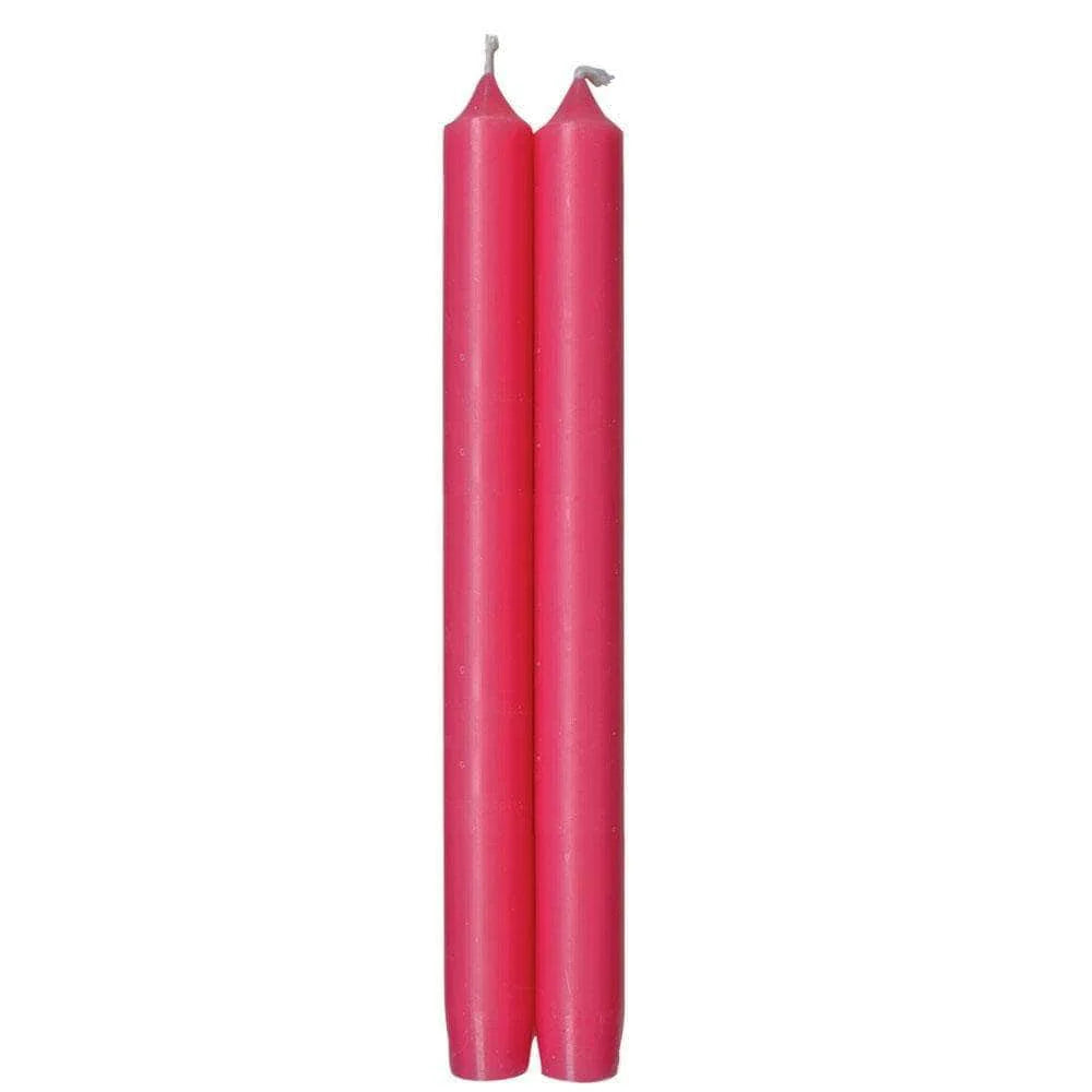 Caspari Straight Taper 10" Candles in Berry, Set of 12