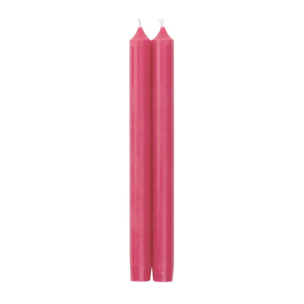 Caspari Straight Taper 10" Candles in Fuchsia, Set of 12