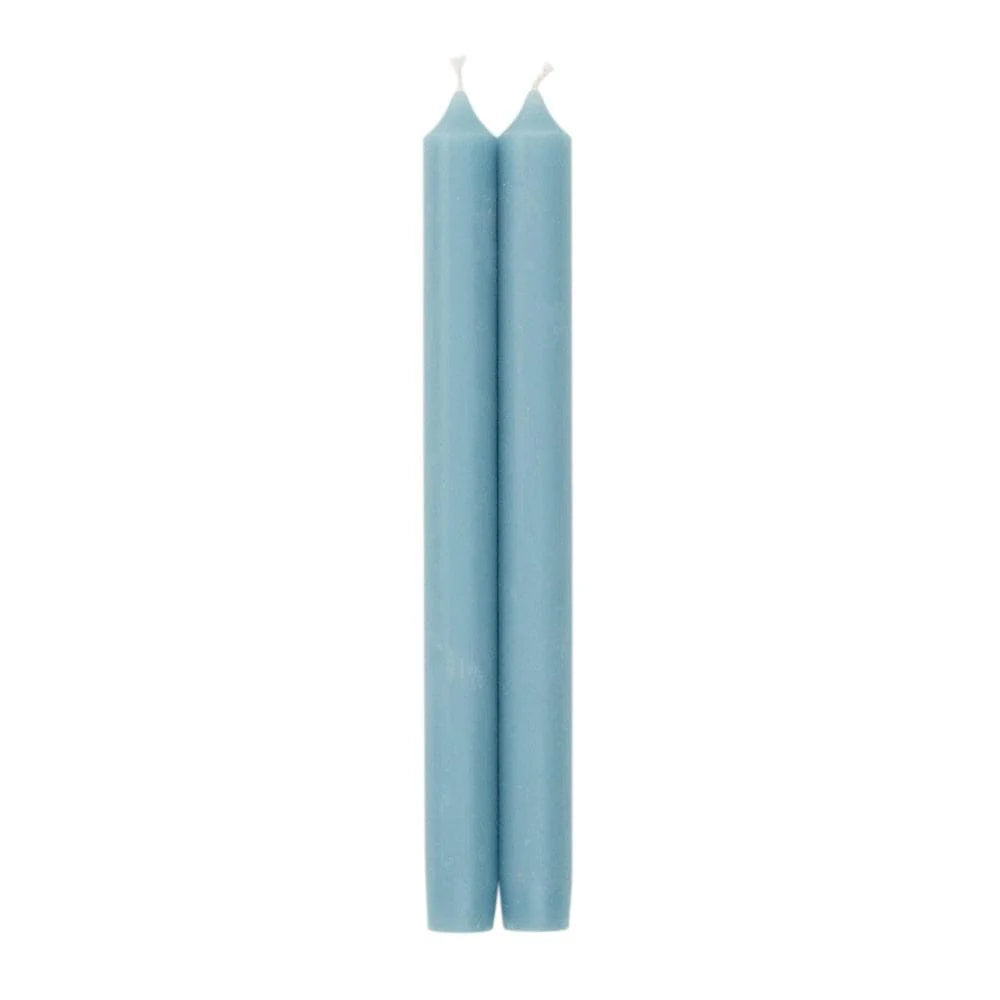 Caspari Straight Taper 10" Candles in Stone Blue, Set of 12