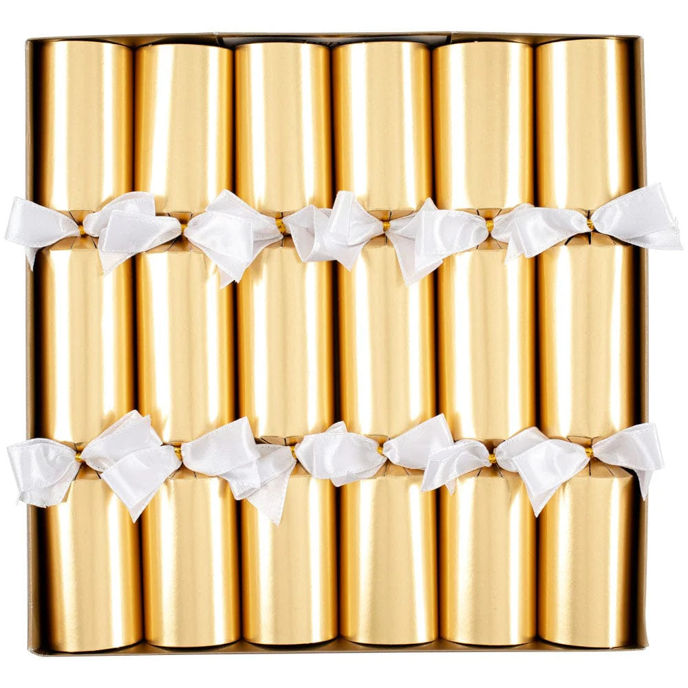 Solid Gold Celebration Crackers, Set of 6