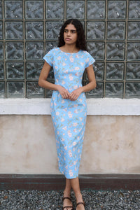 Charlie Dress in Blue Hibiscus