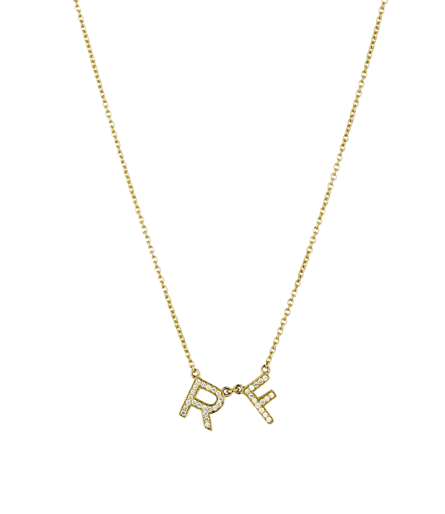 Personalized Diamond Initial Necklace