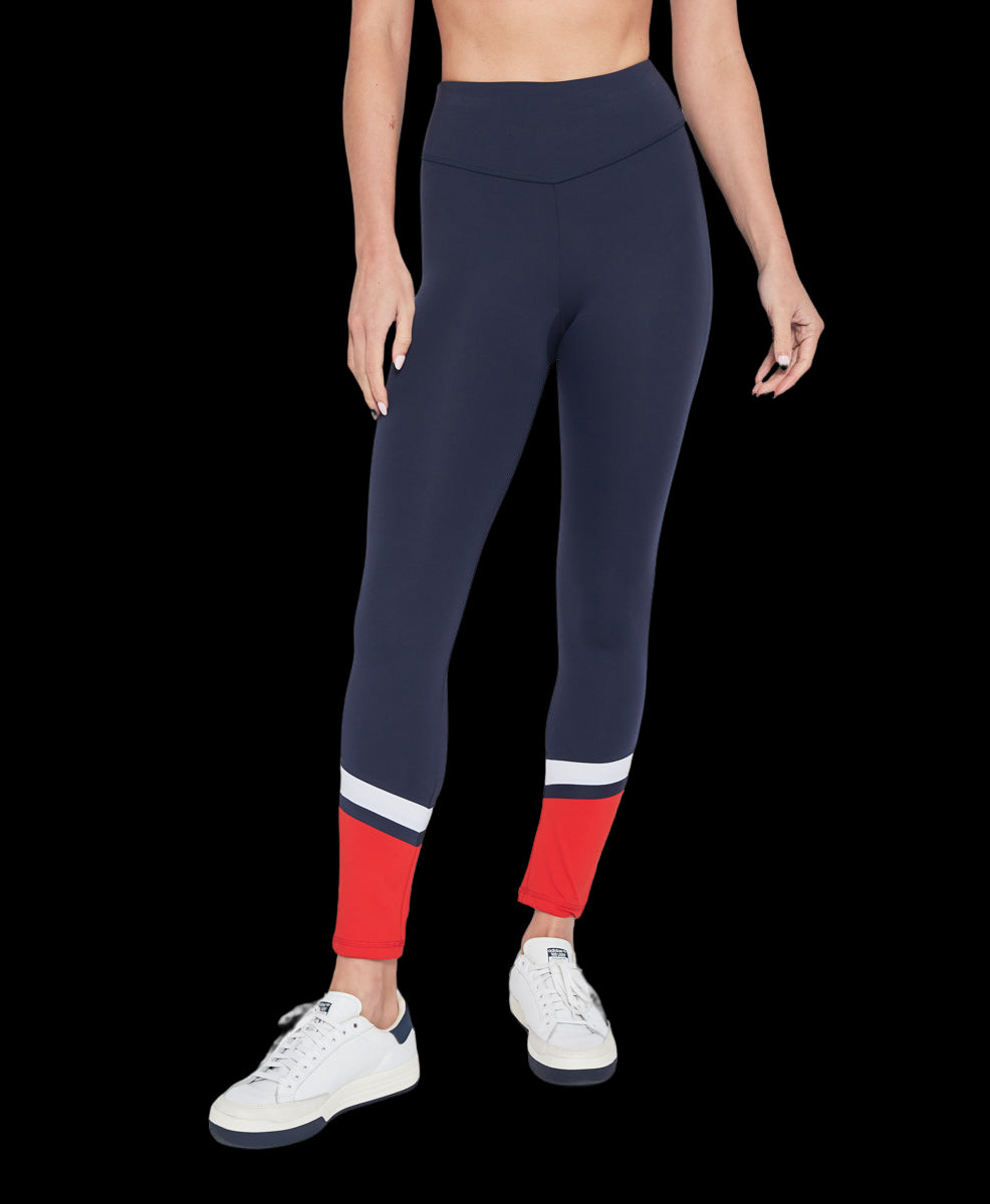 L'Etoile Sport Performance Legging in Navy & Red