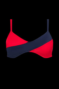 The Josie Top in Red & Navy