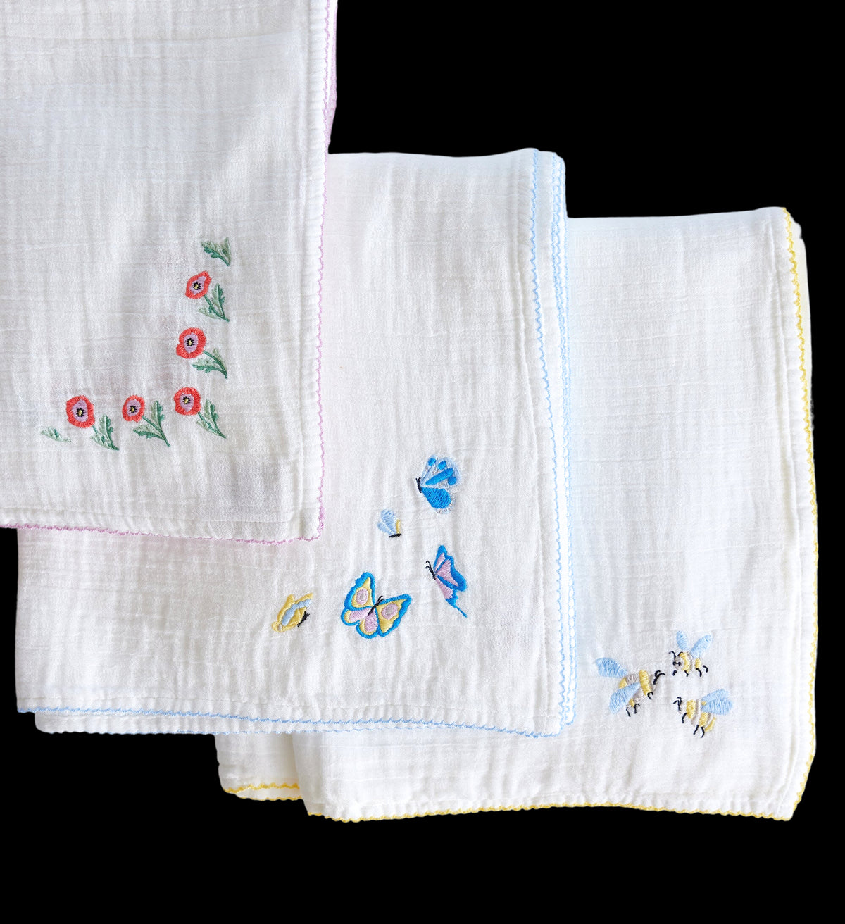 Embroidered Shawl Blanket Set