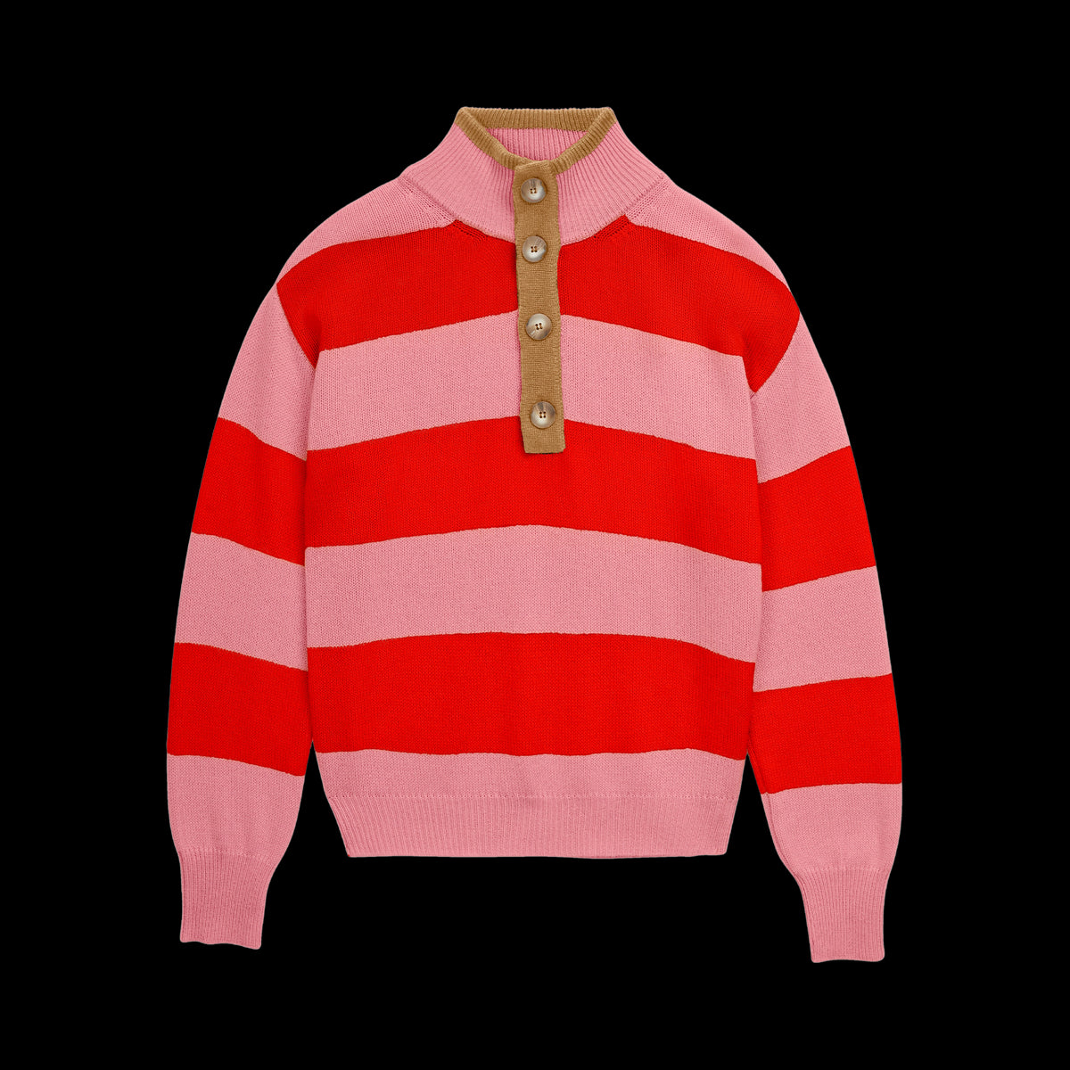 The Diana Sweater in Colorblock Pink and Red