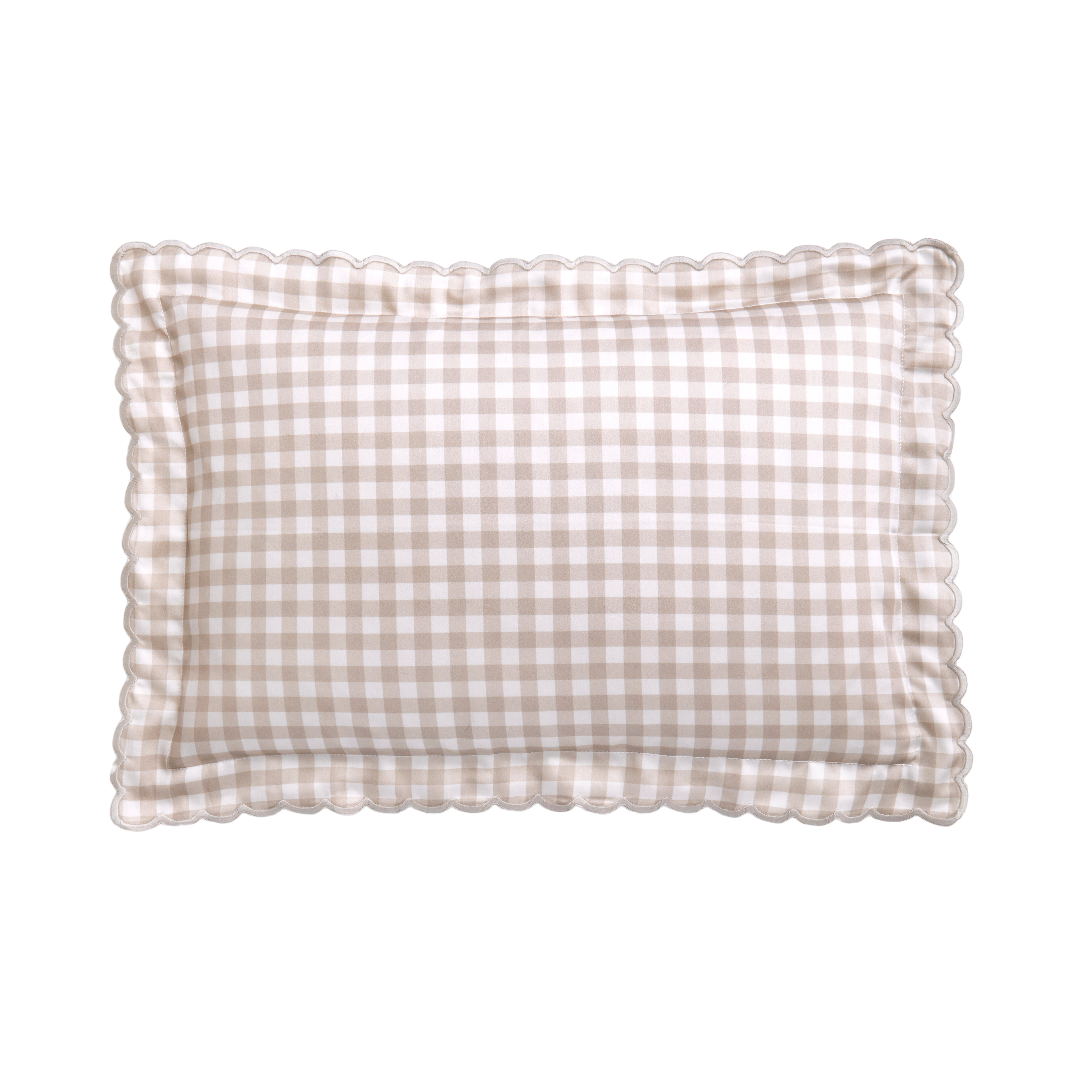 Picnic Gingham Toddler Pillow in Beige