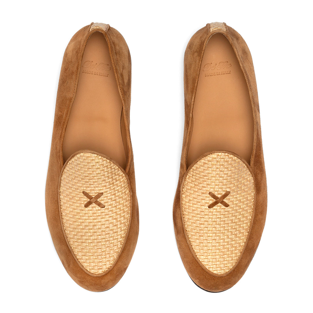 Men's Cognac Raffia Milano Loafer