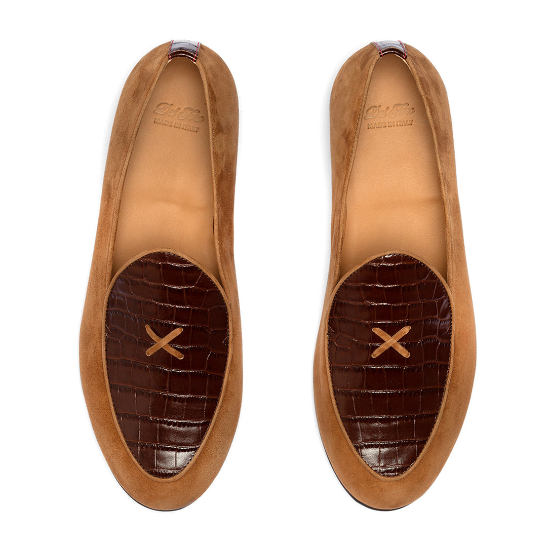 Men's Cognac Croc Milano Loafer