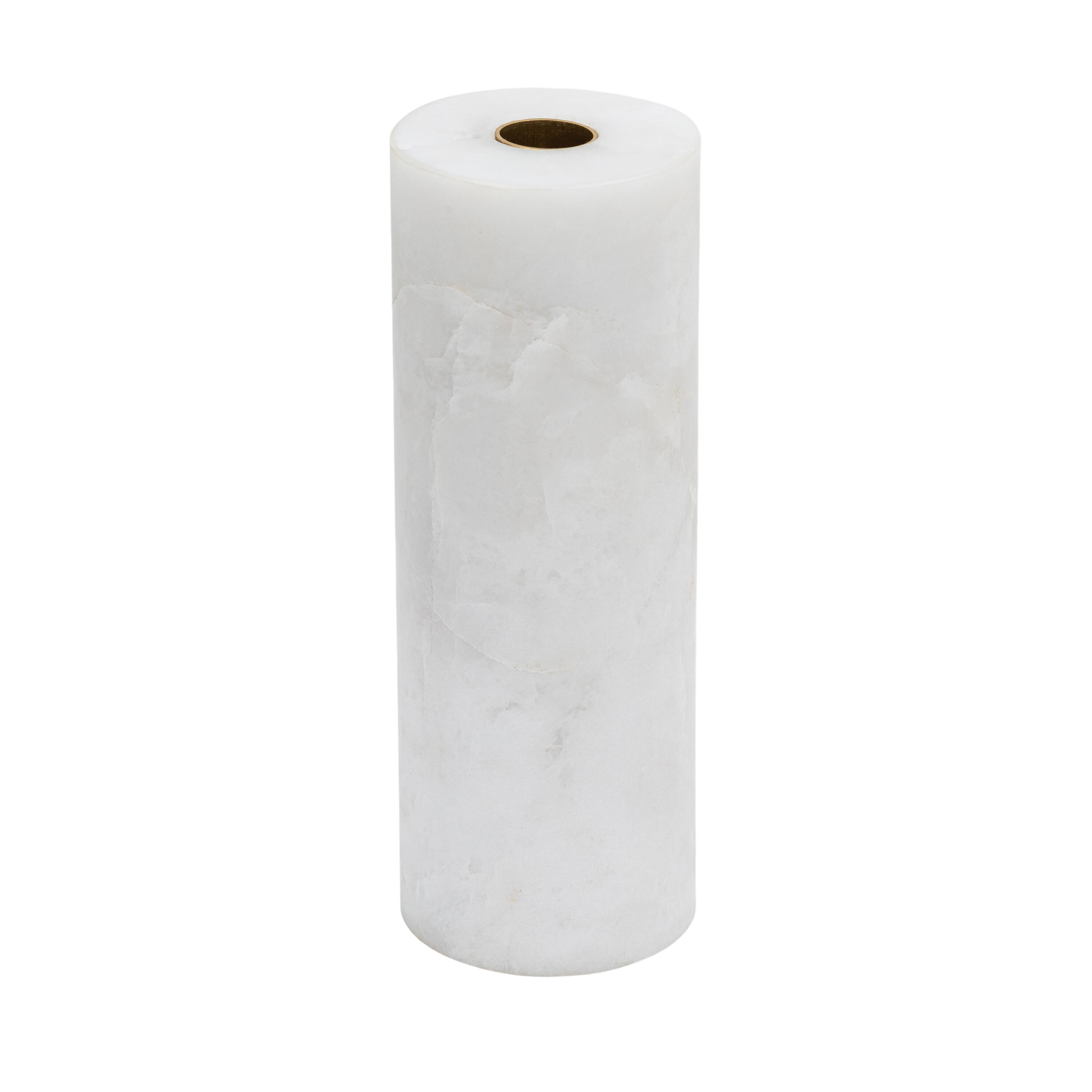 Column Candlestick in White Quartz