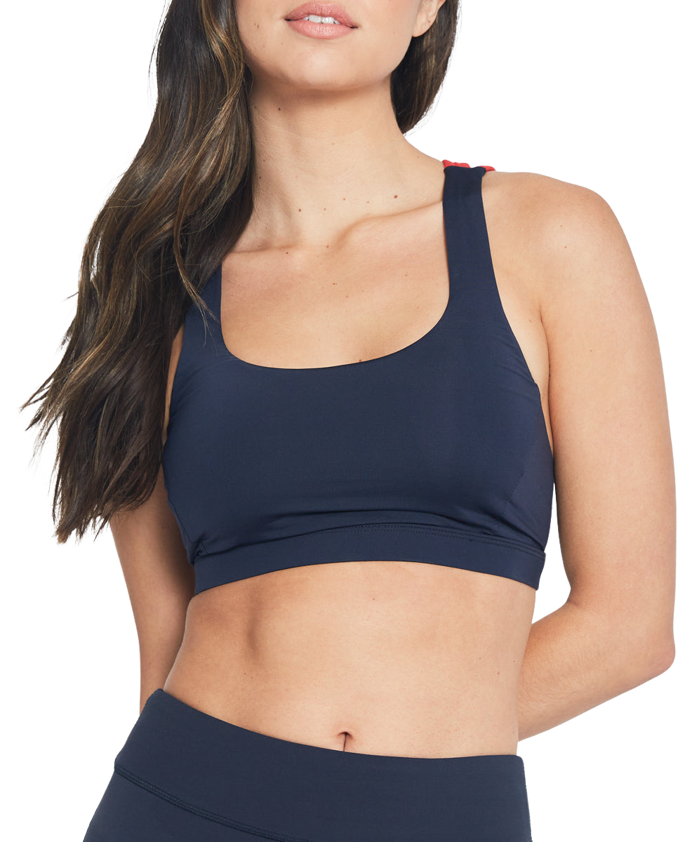 L'Etoile Sport Sports Bra in Navy & Red