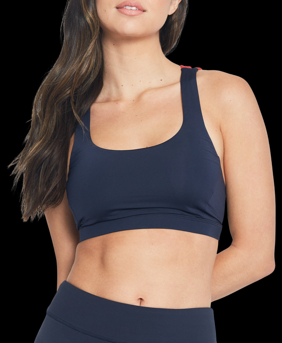 L'Etoile Sport Sports Bra in Navy & Red