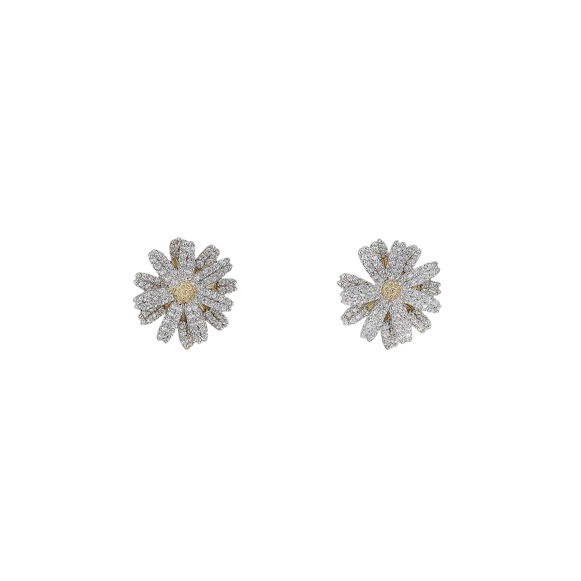 Aqua Daisy Drop Earrings