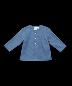 Lupo Baby Shirt in Blue Flannel