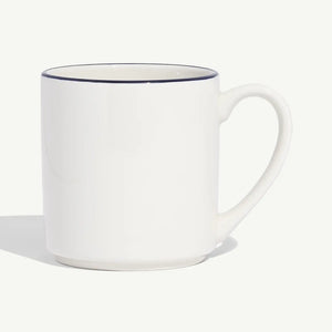 Coffee Mugs in Navy Rim